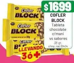 Almacor Cofler - tableta chocolate c/maní vs sabores oferta