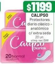 Almacor Calipso - protectores diario clásico - anatómico c/ extra seda oferta