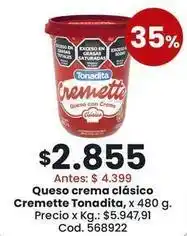Coto Queso crema clásico oferta