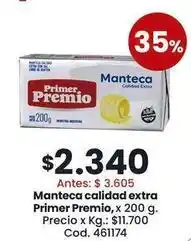 Coto Primer premio - manteca oferta