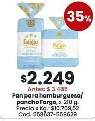 Coto Fargo - pan para hamburguesa/pancho oferta
