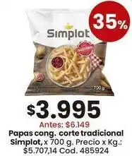 Coto Papas cong. corte tradicional oferta