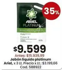 Coto Ariel - jabón líquido platinum oferta