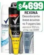 Almacor Rexona - desodorante base acuosa vs fragancias aerosol oferta