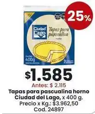 Coto Ciudad del lago - tapas para pascualina horno oferta