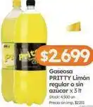 Cordiez Pritty - gaseosa limón regular o sin azúcar oferta