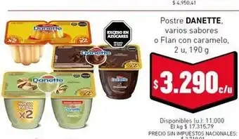 Danette - postre o flan con caramelo