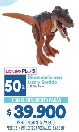 La Anonima Dinosaurio con luz y sonido oferta