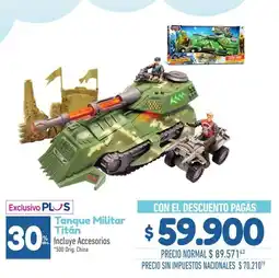 La Anonima Plus tanque militar titán oferta