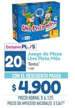 La Anonima Bontus una pista más oferta