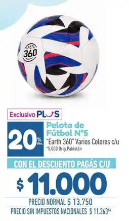 La Anonima Earth 360 pelota de fútbol nº5 oferta