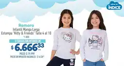 La Anonima Hello kitty remera infantil manga larga oferta