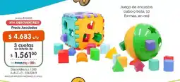 Cooperativa Obrera Juego de encastre, cubo o bola, 10 formas, en red oferta