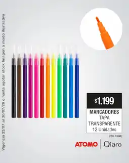Atomo Conviene Atomo marcadores tapa transparente oferta