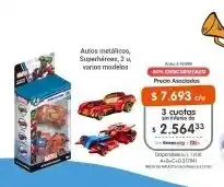 Cooperativa Obrera Autos metálicos, Superhéroes, 2 u, varios modelos oferta