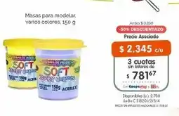 Cooperativa Obrera Masas para modelar, varios colores oferta