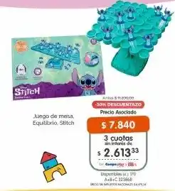 Cooperativa Obrera Stitch juego de mesa, equilibrio oferta