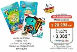 Cooperativa Obrera Happy fish, ranita o nave o juego interactivo happy punch, dinosaurio oferta