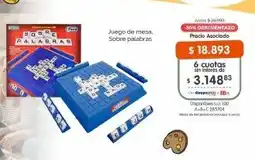 Cooperativa Obrera Juego de mesa, sobre palabras oferta