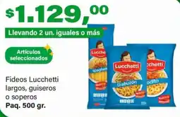 Supermercados Damesco Lucchetti fideos largos guiseros o soperos oferta