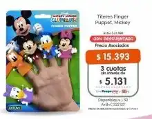 Cooperativa Obrera Mickey mouse finger puppets oferta