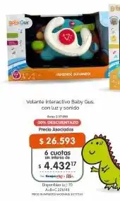 Cooperativa Obrera Baby gus volante interactivo oferta
