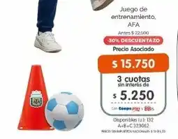 Cooperativa Obrera Afa juego de entrenamiento oferta