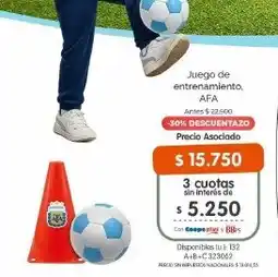 Cooperativa Obrera Juego de entrenamiento, AFA oferta