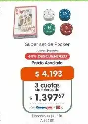 Cooperativa Obrera Súper set de Poker oferta