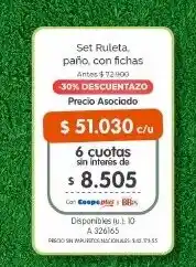 Cooperativa Obrera Set Ruleta, paño, con fichas oferta