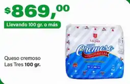 Supermercados Damesco Las tres queso cremoso oferta