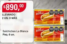 Supermercados Damesco La blanca salchichas oferta