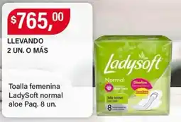 Supermercados Damesco Ladysoft toalla femenina normal aloe oferta