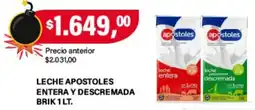 Supermercados Damesco Apostoles leche entera y descremada oferta