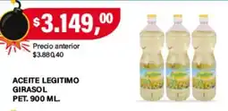 Supermercados Damesco Legitimo aceite girasol oferta