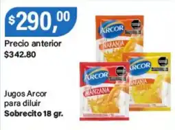 Supermercados Damesco Arcor jugos para diluir oferta