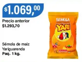 Supermercados Damesco Yari sémola de maiz oferta