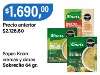 Supermercados Damesco Knorr sopas cremas y claras oferta