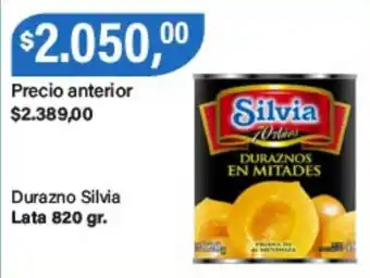 Supermercados Damesco Silvia duraznos en mitades oferta