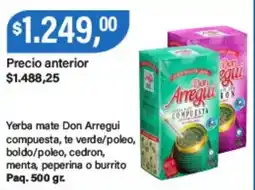 Supermercados Damesco Don Arregui yerba mate compuesta oferta