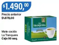 Supermercados Damesco La tranquera mate cocido oferta