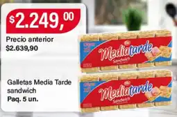 Supermercados Damesco Lia galletas media tarde sandwich oferta