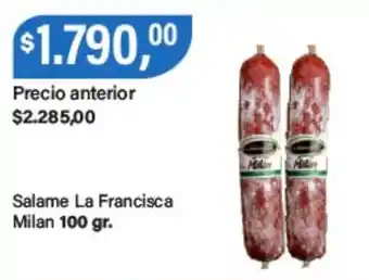 Supermercados Damesco Salame La Francisca Milan oferta