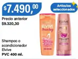 Supermercados Damesco Elvive shampoo o acondicionador oferta