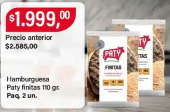 Supermercados Damesco Paty hamburguesa finitas oferta