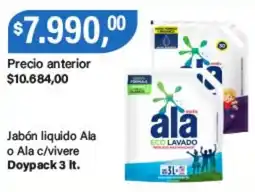 Supermercados Damesco Ala jabón liquido Ala o Ala c/vivere oferta