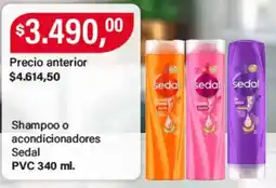 Supermercados Damesco Sedal shampoo o acondicionadores oferta