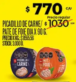 Supermercados DIA Dia picadillo de carne/ pate de foie oferta