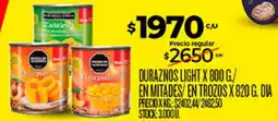 Supermercados DIA Dia duraznos light oferta