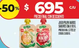 Supermercados DIA Dia jugo pulpa varios sabores oferta